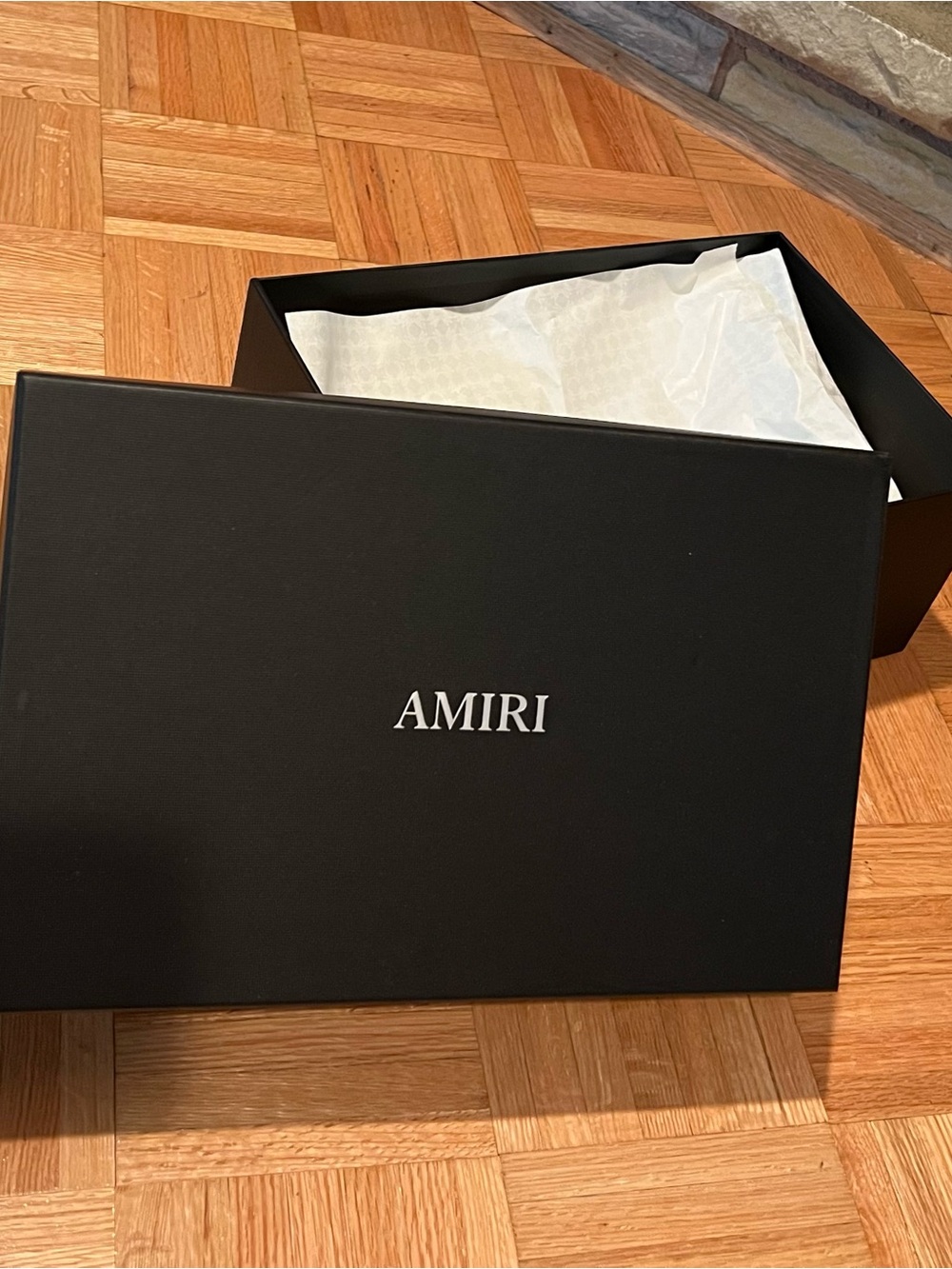 AMIRI Black and White Logo Shoe Box